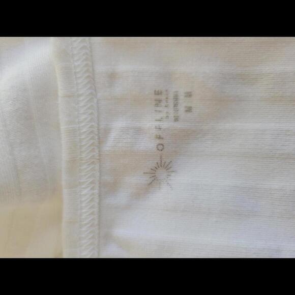 Offline by Aerie medium white ribbed crop top - Picture 3 of 4
